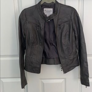 American Rag Grey Faux Leather Jacket